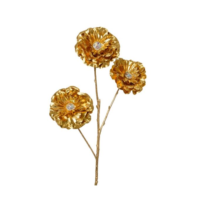 Zweig Blumenspray Gold 72 cm - Everlands