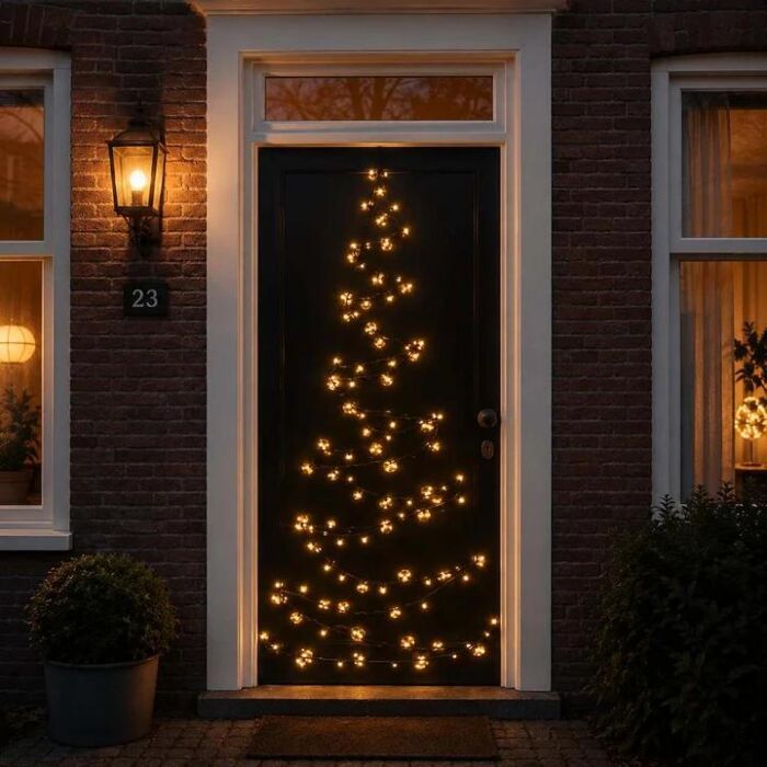 Tür-Weihnachtsbaum Premium 120 LED warmweiß und multicolor 210 cm - Fairybell Tür-Weihnachtsbaum Premium 120 LED warmweiß und multicolor 210 cm - Fairybell