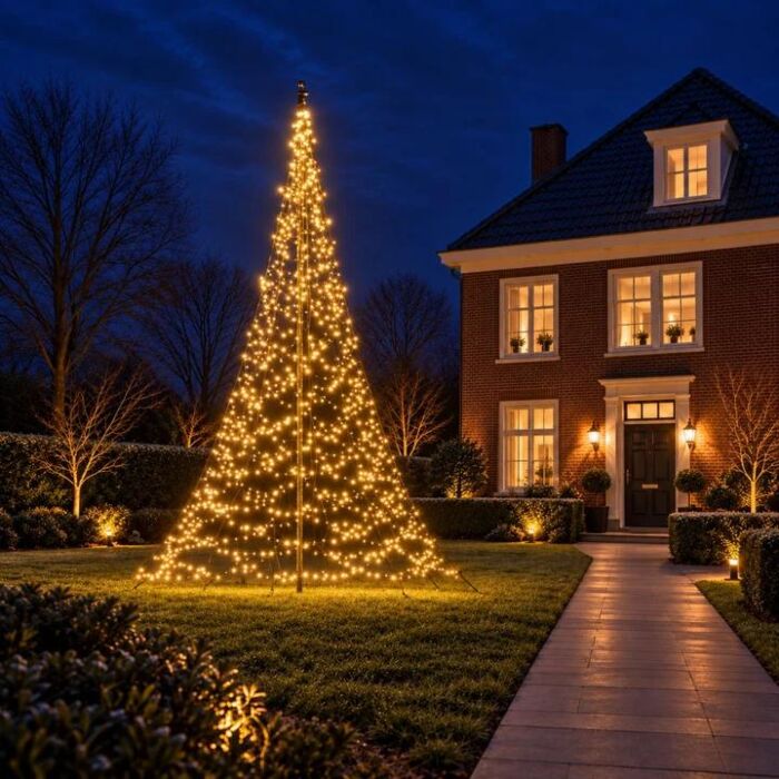 Fahnenmast-Weihnachtsbaum Standard 1200 LED warmweiß 600 cm - Fairybell Fahnenmast-Weihnachtsbaum Standard 1200 LED warmweiß 600 cm - Fairybell