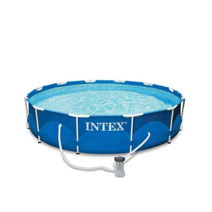 Schwimmbecken Metal Frame mit Filterpumpe, Ø 366 cm – Intex Schwimmbecken Metal Frame mit Filterpumpe, Ø 366 cm – Intex