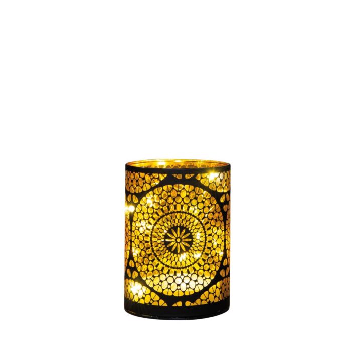 Glaszylinder Marrakech schwarz/gold 12 cm - Anna’s Collection Glaszylinder Marrakech schwarz/gold 12 cm - Anna’s Collection