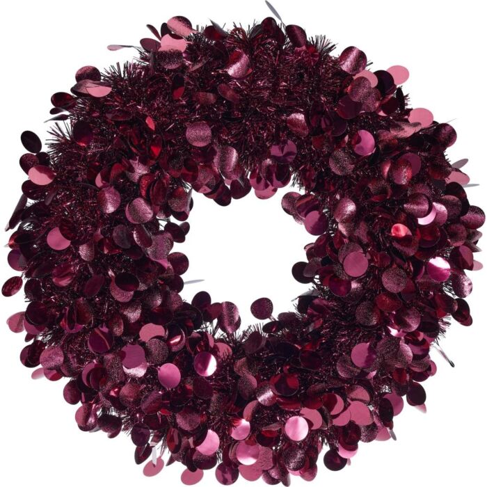 Tinsel Kranz Bordeaux 46 cm Tinsel Kranz Bordeaux 46 cm