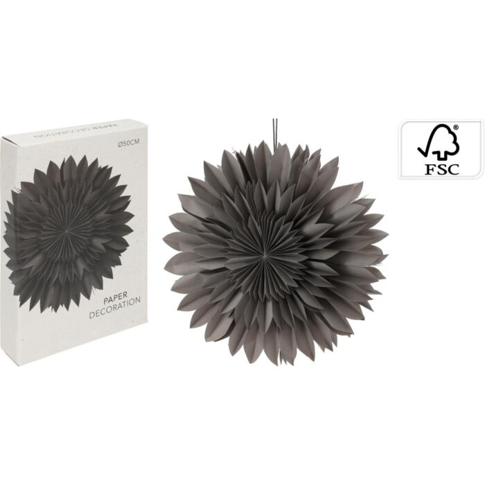 Papierstern Grau 50 cm