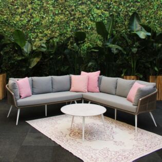 Lounge-Set 4-teilig Lerma taupe