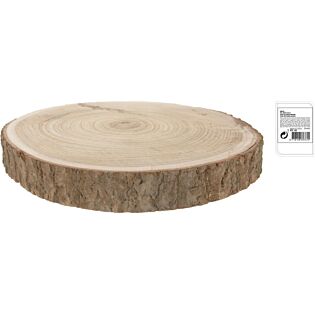 Baumscheibe mit Rinde 34 cm