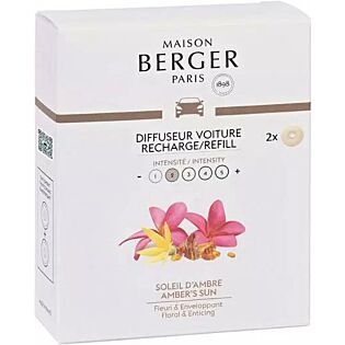 Auto-Parf&uuml;m Nachf&uuml;llpackung 2 St&uuml;ck Soleil d'Ambre - Lampe Berger