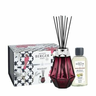 Parf&uuml;mzerst&auml;uber mit St&auml;bchen Prisme Grenat inkl. 200ml Nachf&uuml;llpackung - Lampe Berger