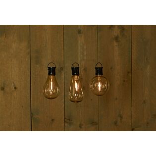 Solar retro Filamentlampe schwarz - pro St&uuml;ck