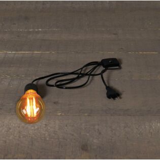 Kabel schwarz mit Schalterfassung E27 - Anna's Collection