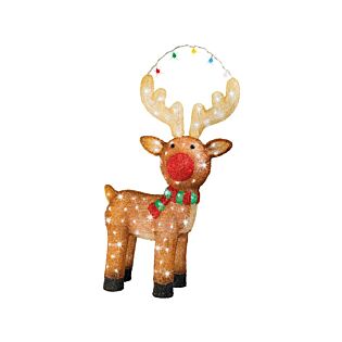 Rentier Rudolf LED-Lichtfigur Weihnachtenoutdoor h85 cm - Lumineo