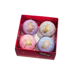 Princess Weihnachtskugeln box plastik Ø 7.5 cm 4 Stücke - KURT S ALDER