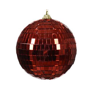 Disco-Weihnachtskugel rot Ø 10 cm