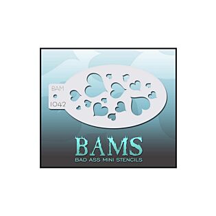 Stencil Bad Ass BAM 1042 mit Herzen