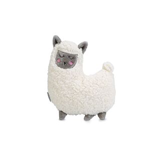 Hondenspeelgoed Kuscheltier Lama L 26 cm wit