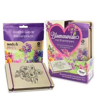 Blumenwiese f&uuml;r Bienen mit Blumenpresse - Baza