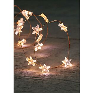  LED-Kupferdrahtstern 200 cm mit Timer - Anna's Collection