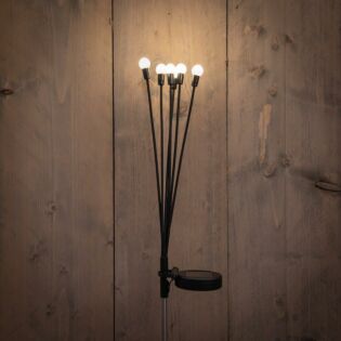 Solarstecker Gl&uuml;hw&uuml;rmchen 6 led warmwei&szlig; L 69 cm