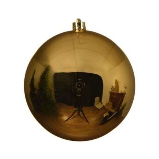 Weihnachtskugel shiny hell gold