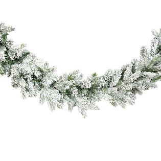 Weihnachtsgirlande Grandis schneebedeckt 270 cm – Everlands