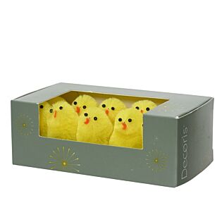 K&uuml;ken-Dekoration Chenille gelb, 10er-Set