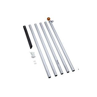 Teilbarer Fahnenmast silber 6 Meter - Fairybell