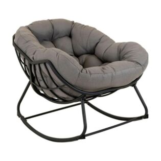 Schaukelstuhl Cozy grau - Lesli Living