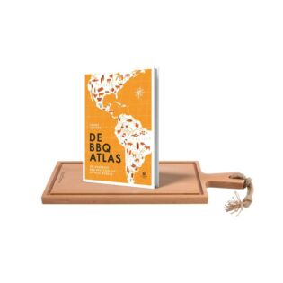Set Steakbrett aus purem holz + Kochbuch 'De BBQ Atlas' NL