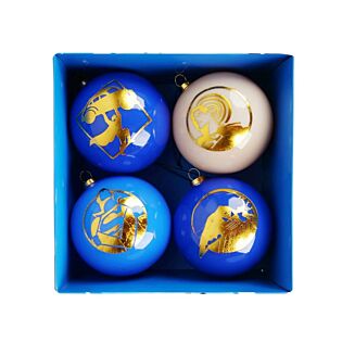 Superman box Weihnachtskugeln Satz von 4 - Kurt Adler