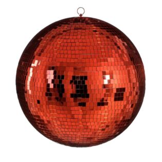 Spiegel Weihnachtskugel hangend rot Ø 50 cm - House of Seasons