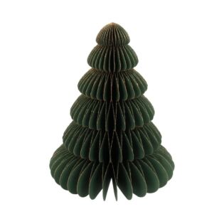 Weihnachtsbaum rund Honeycomb Papier grün 30 cm - HBX