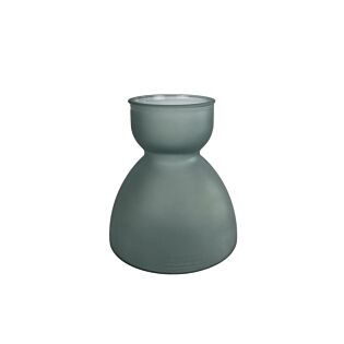 Vase 'Diabolo' L matt d.green Glas 21x21x22cm