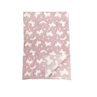 Plaid Einhorn glow in the dark rosa L 100 cm