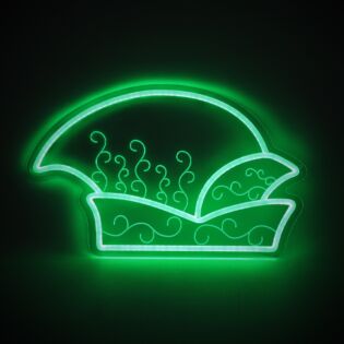 Neonlicht Karneval Prinzenstich Gr&uuml;n 