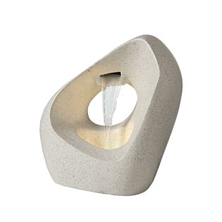 Brunnen Polyresin 6 LED wei&szlig; 52 cm - Lumineo