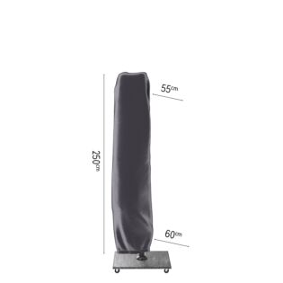 Sonnenschirmbezug H 250 cm schwarz - Platinum