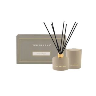 Geschenkset Duftkerze und Duftstäbchen Tonka Pepper – Ted Sparks