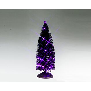 Lemax Black Bristle Tree With Purple Lights, B/O (4