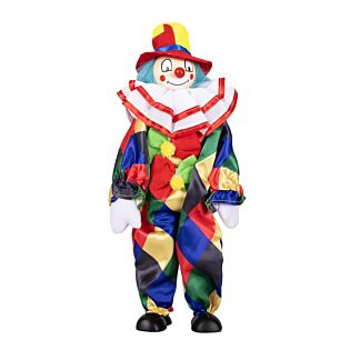 Clownpuppe mit Hut blau 30 cm 