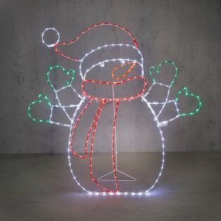 Ropelight Schneemann LED weiß 118 cm -Luca Lighting