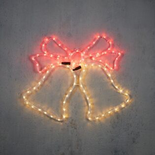 Wanddekoration Glocke 96 LED rot 56 cm -Luca Lighting