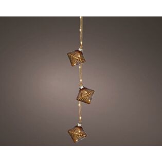 Micro LED-B&uuml;ndel gold steady 15 LED warmwei&szlig; 28 cm &ndash; Lumineo