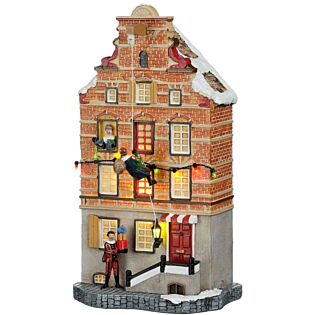 Facade Sinterklaas & Piet battery operated 30,5 cm - Luville 