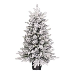 Weihnachtsbaum Grimshaw mit burlap frosted grün 90 cm - Black Box