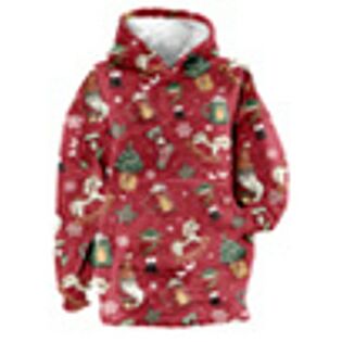 Oversized Christmas Hoodie 70 x 50 x 87 cm multi rot - Unique Living
