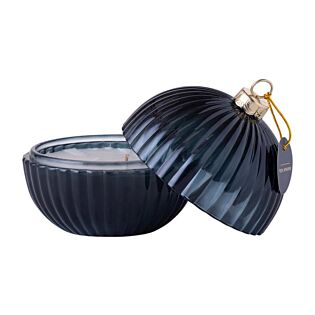 Weihnachtskugel Duftkerze Cinnamon & Spice Blau - Ted Sparks