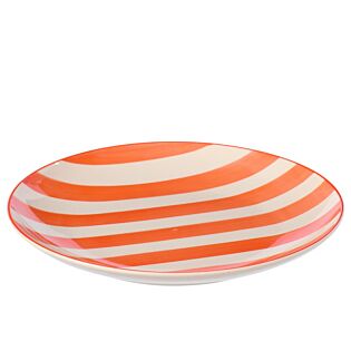Teller mit Streifen orange &Oslash; 26 cm