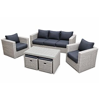Lounge-Set Houston Misty Grey 6-teilig