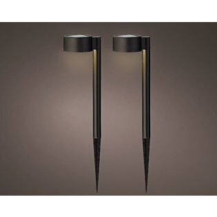 Solar-Steckleuchte Gartenbeleuchtung schwarz