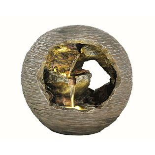 Brunnen aus Polyresin grau 48 cm - Lumineo