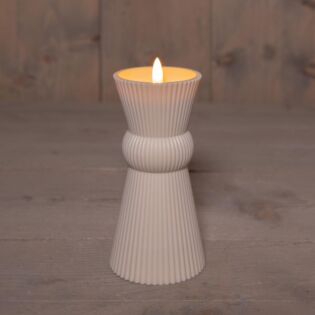 Au&szlig;enkerze 3D Flamme Kunststoff sand 17,5 cm